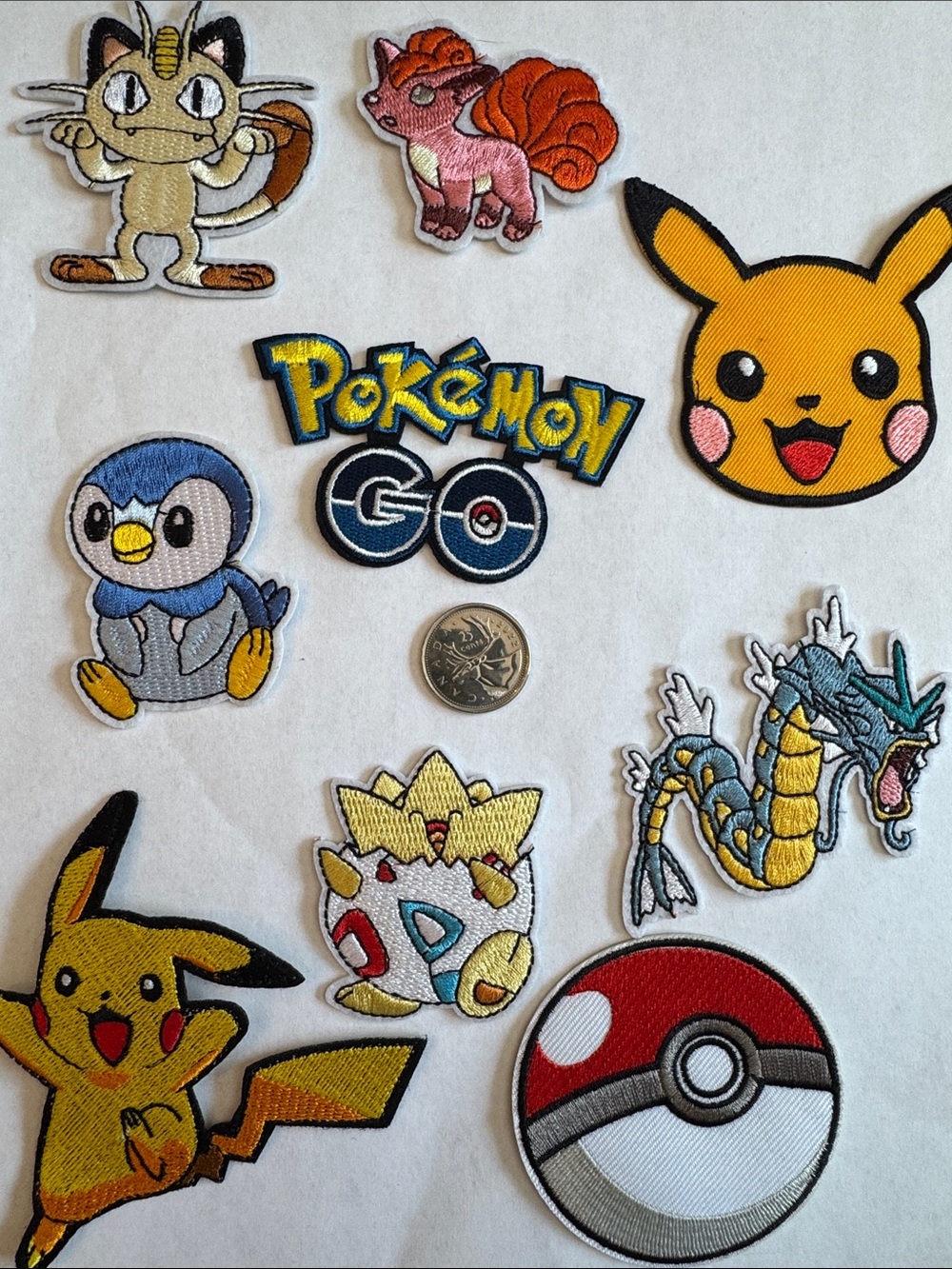 Embroidered Patch Set - Yellow Pikachu & Multicolor Characters